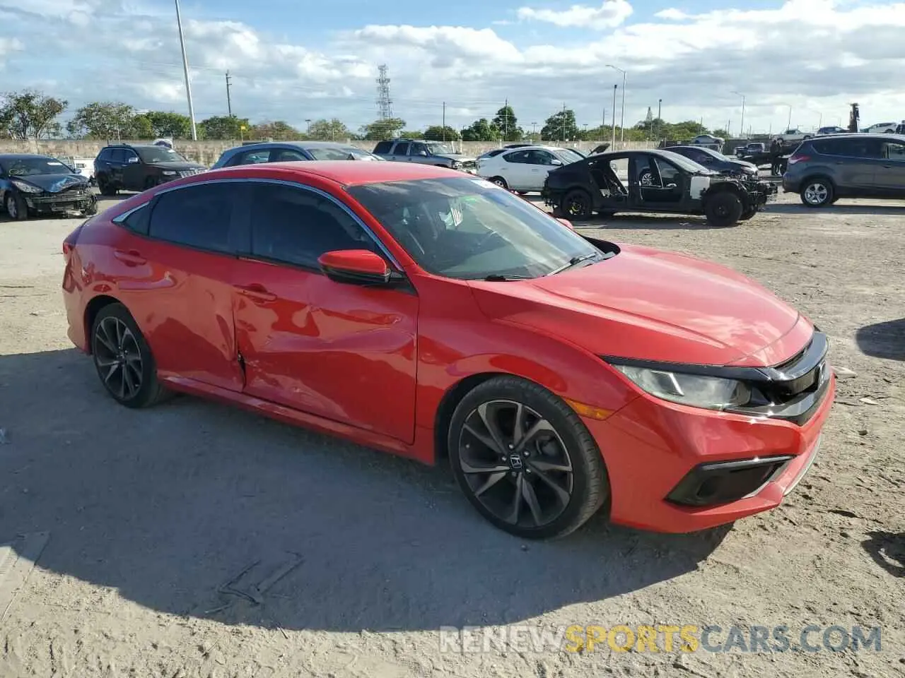 4 Photograph of a damaged car 2HGFC2F8XLH533212 HONDA CIVIC 2020