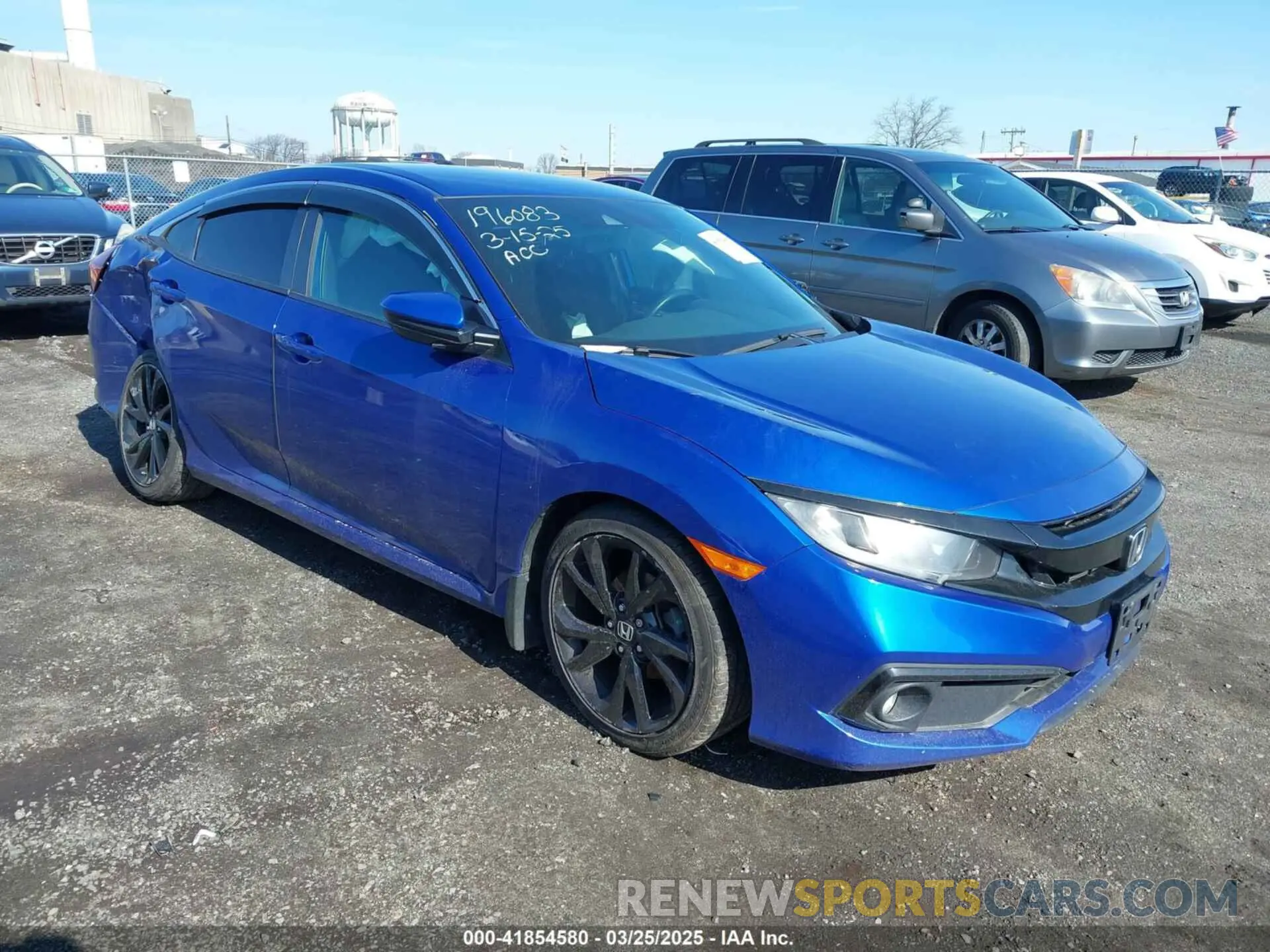 1 Photograph of a damaged car 2HGFC2F8XLH580692 HONDA CIVIC 2020