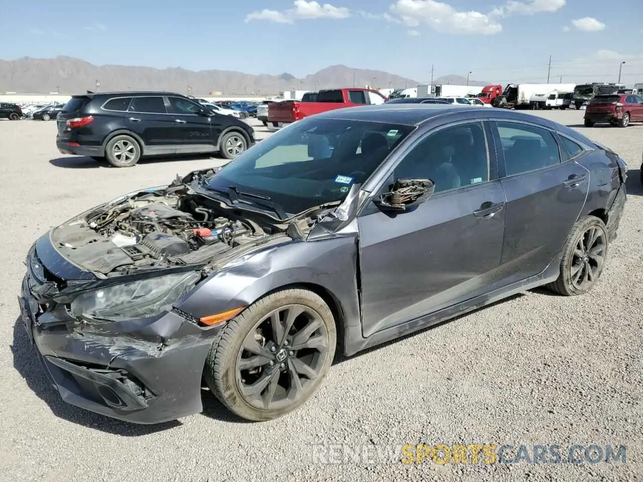 1 Photograph of a damaged car 2HGFC2F8XLH586119 HONDA CIVIC 2020