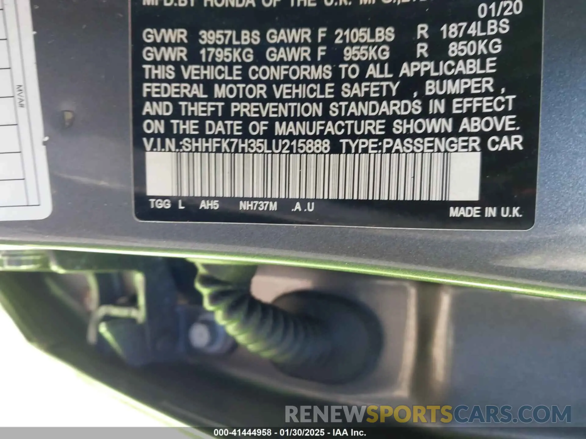 9 Photograph of a damaged car SHHFK7H35LU215888 HONDA CIVIC 2020