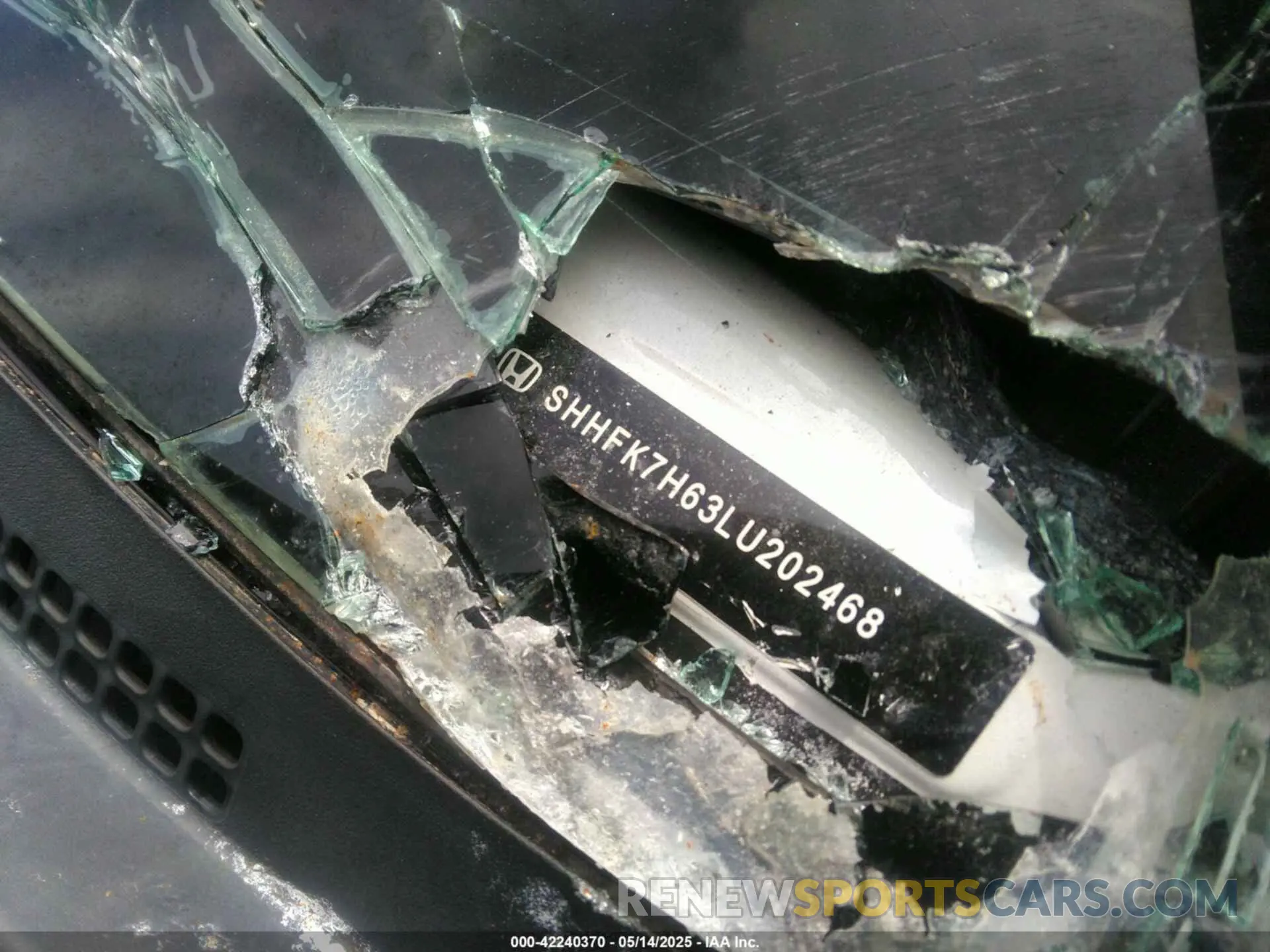9 Photograph of a damaged car SHHFK7H63LU202468 HONDA CIVIC 2020