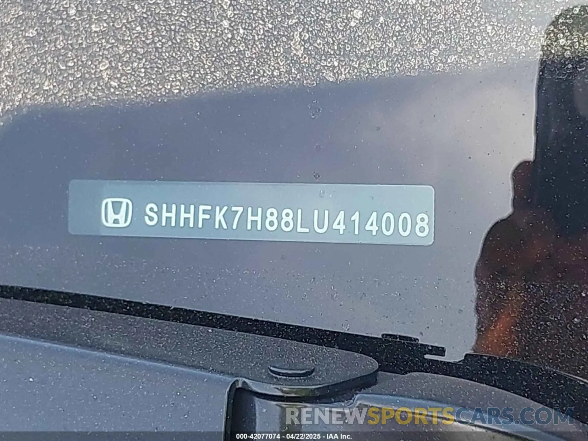 9 Photograph of a damaged car SHHFK7H88LU414008 HONDA CIVIC 2020