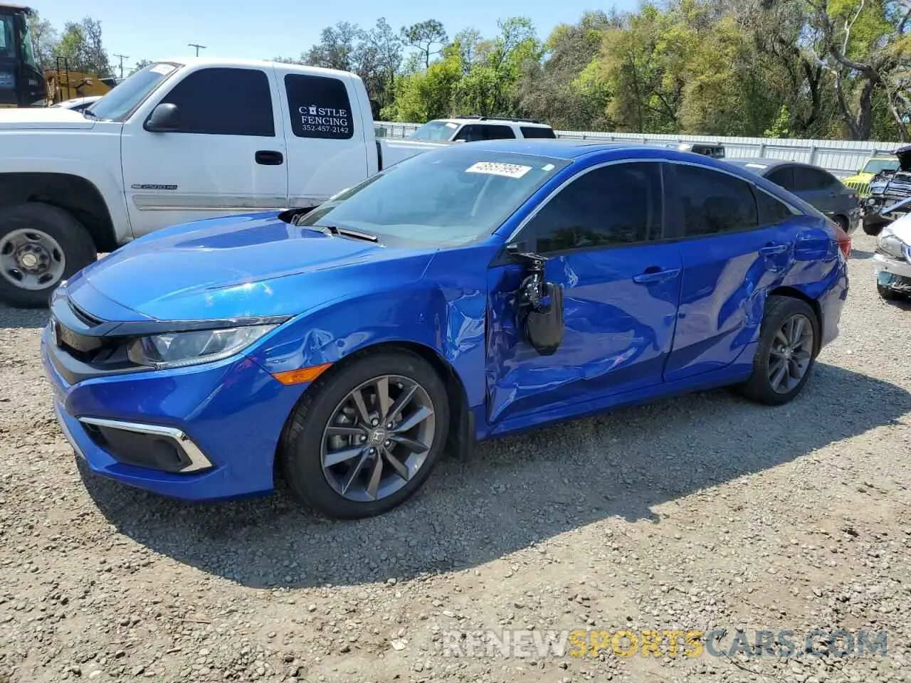 1 Photograph of a damaged car 19XFC1F33ME010382 HONDA CIVIC 2021