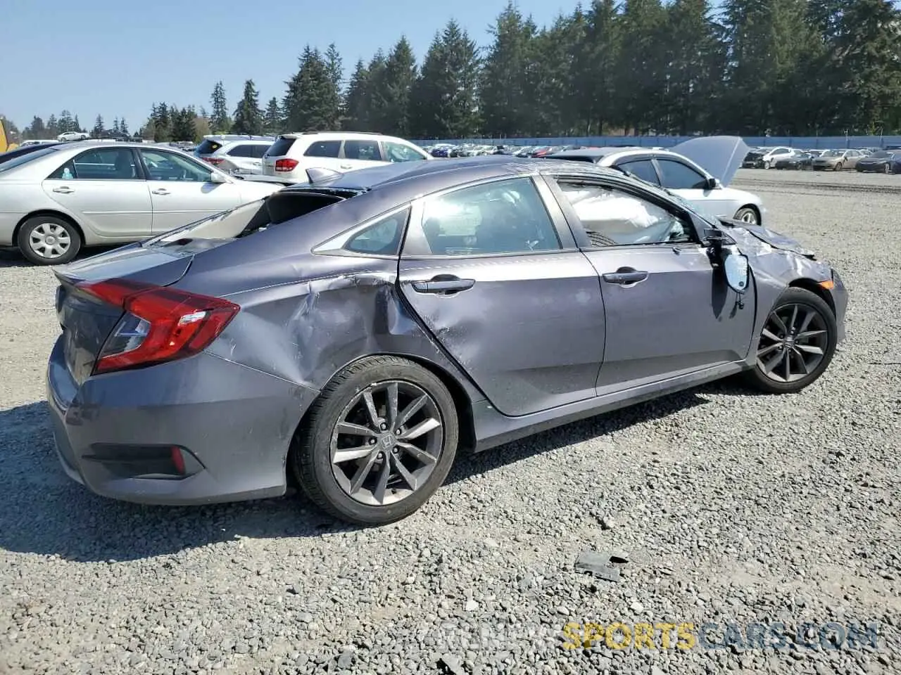 3 Photograph of a damaged car 19XFC1F38ME202543 HONDA CIVIC 2021
