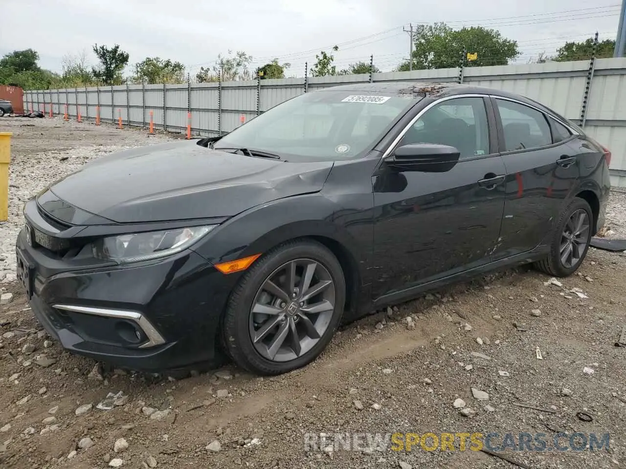 1 Photograph of a damaged car 19XFC1F39ME000679 HONDA CIVIC 2021