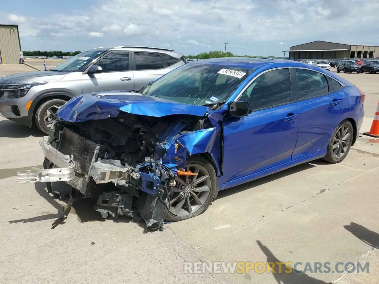 1 Photograph of a damaged car 19XFC1F39ME012444 HONDA CIVIC 2021