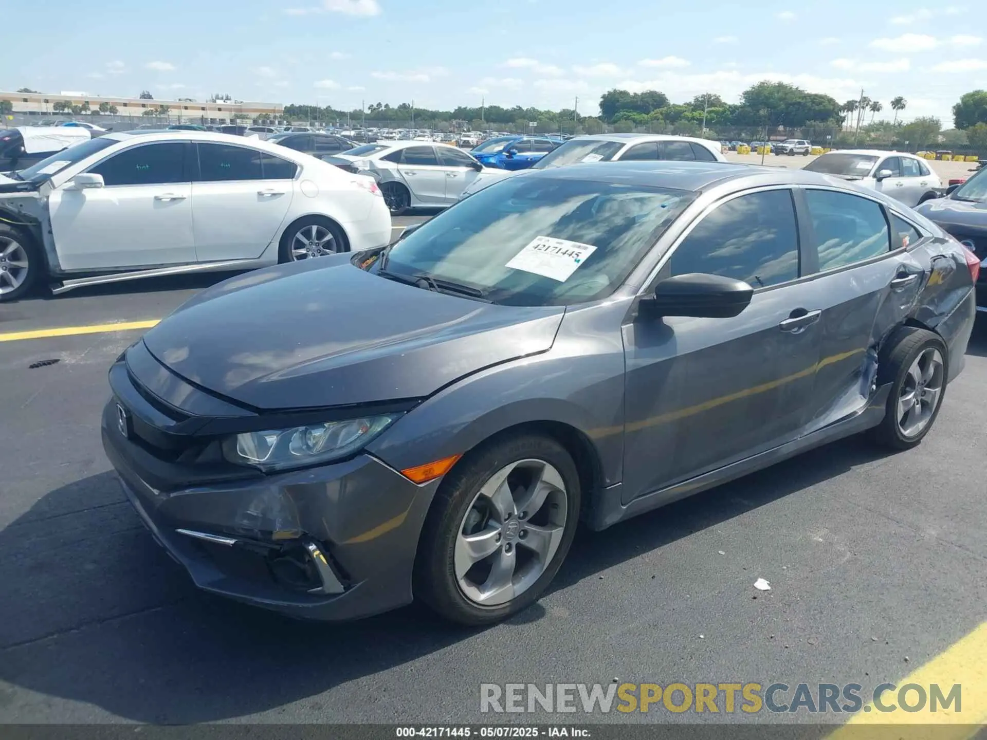2 Photograph of a damaged car 19XFC1F39ME014128 HONDA CIVIC 2021