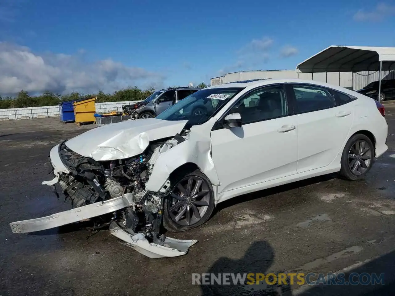 1 Photograph of a damaged car 19XFC1F79ME201100 HONDA CIVIC 2021