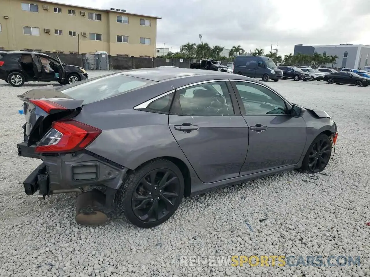 3 Photograph of a damaged car 19XFC2F8XME000756 HONDA CIVIC 2021