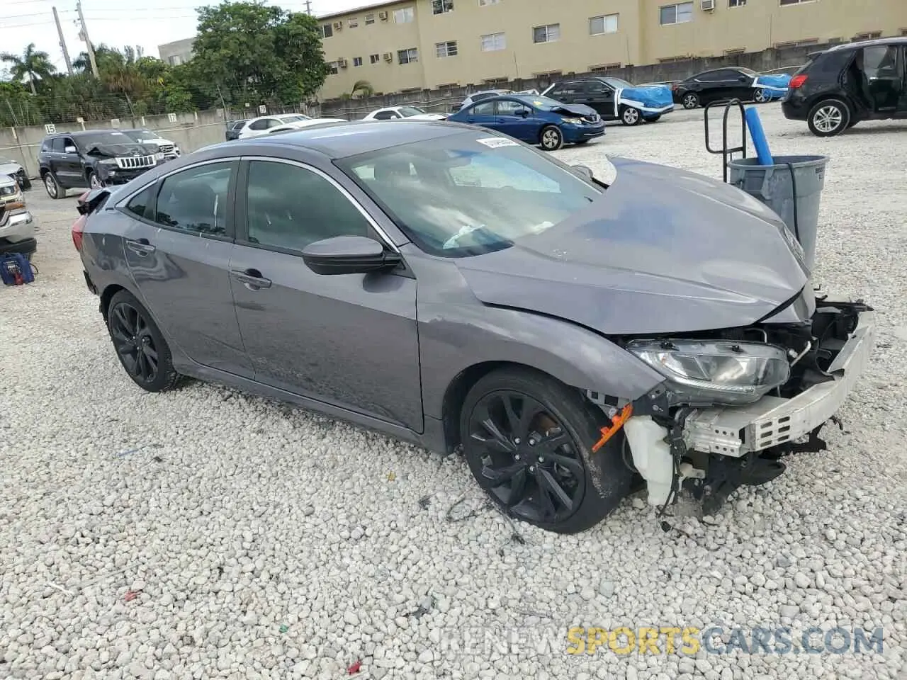 4 Photograph of a damaged car 19XFC2F8XME000756 HONDA CIVIC 2021