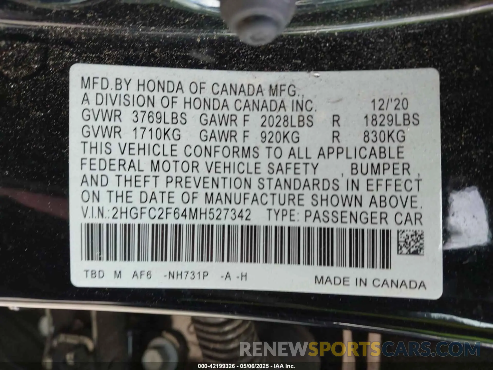 9 Photograph of a damaged car 2HGFC2F64MH527342 HONDA CIVIC 2021