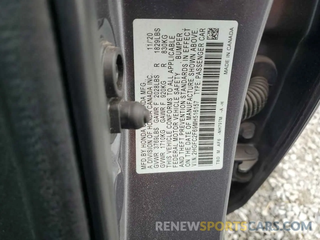 13 Photograph of a damaged car 2HGFC2F69MH516157 HONDA CIVIC 2021