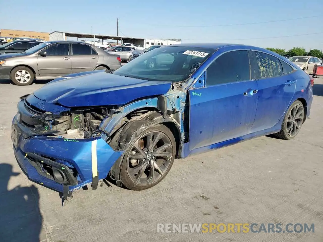 1 Photograph of a damaged car 2HGFC2F81MH533780 HONDA CIVIC 2021