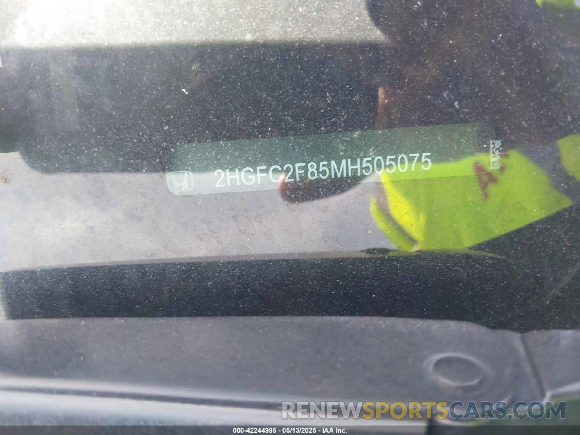 9 Photograph of a damaged car 2HGFC2F85MH505075 HONDA CIVIC 2021