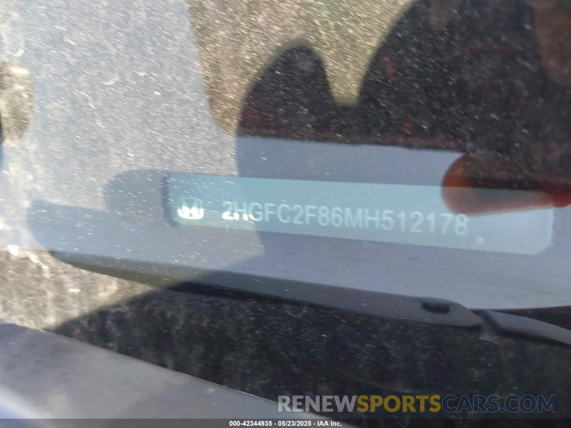 9 Photograph of a damaged car 2HGFC2F86MH512178 HONDA CIVIC 2021
