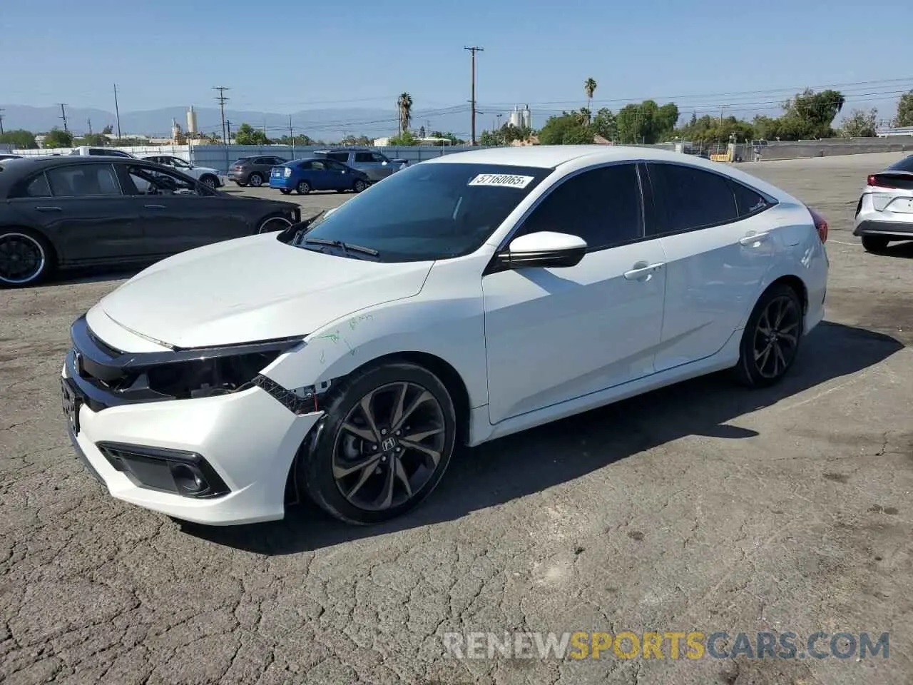 1 Photograph of a damaged car 2HGFC2F87MH525280 HONDA CIVIC 2021