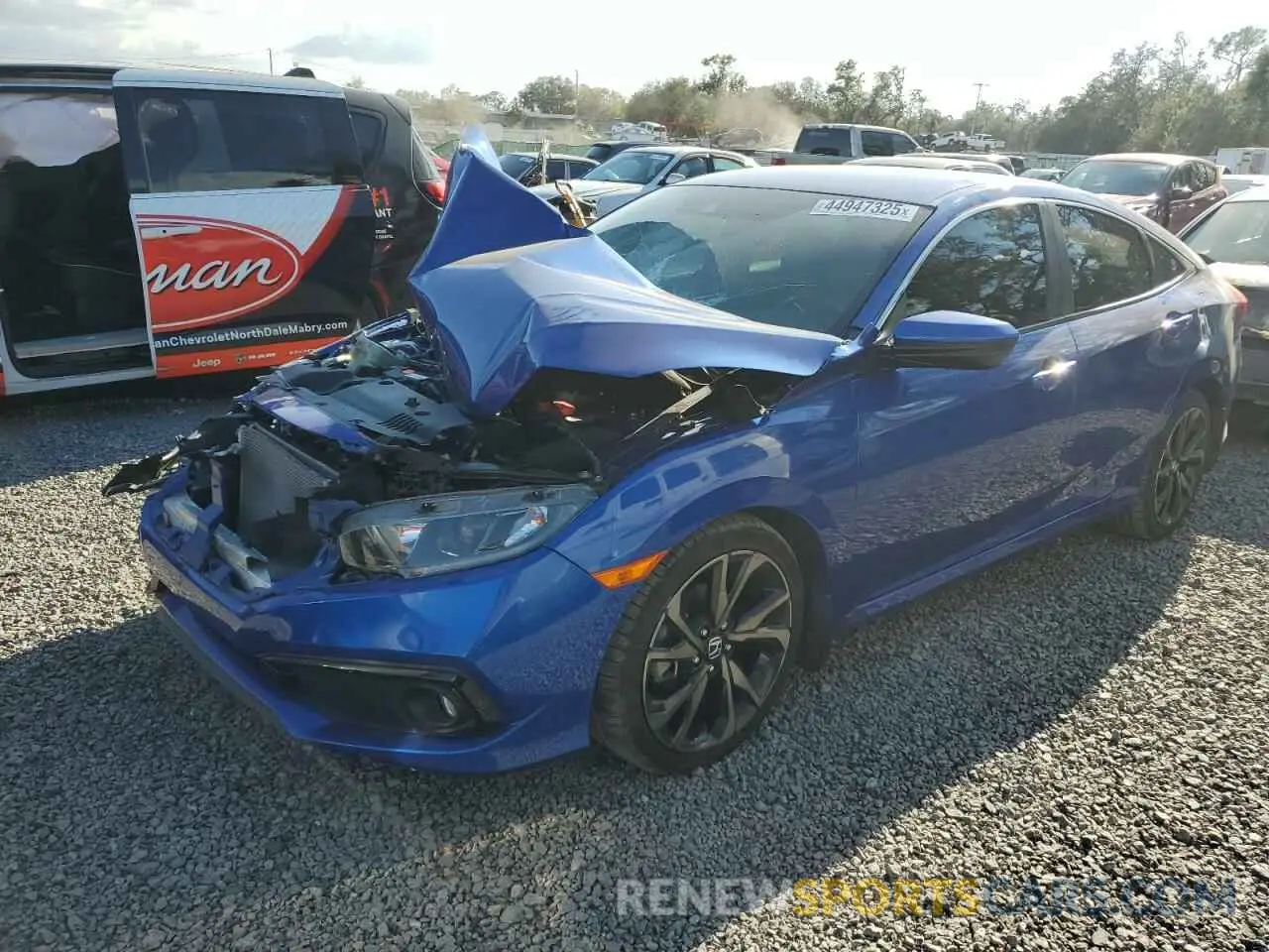 1 Photograph of a damaged car 2HGFC2F87MH535596 HONDA CIVIC 2021