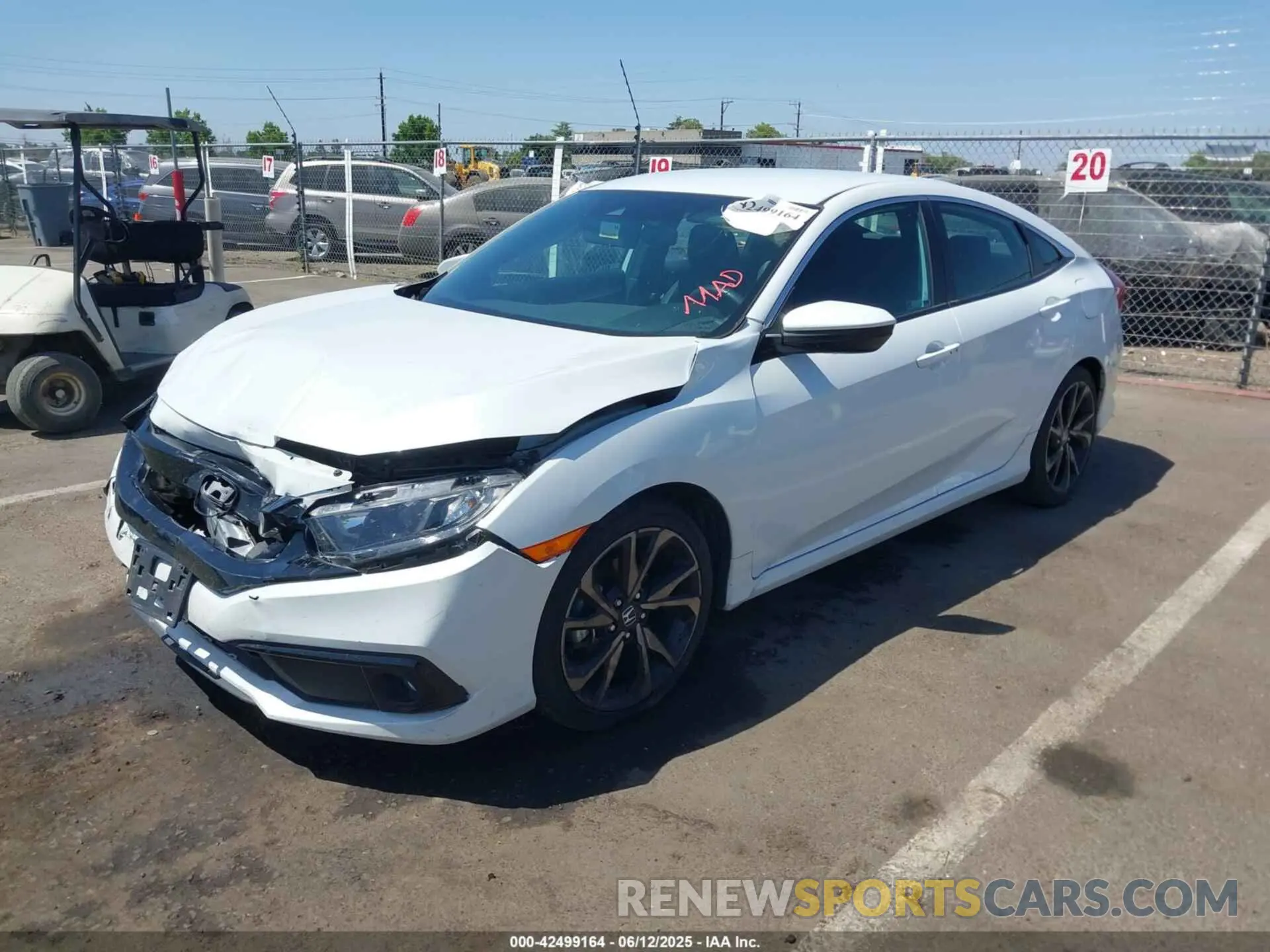 2 Photograph of a damaged car 2HGFC2F87MH540023 HONDA CIVIC 2021