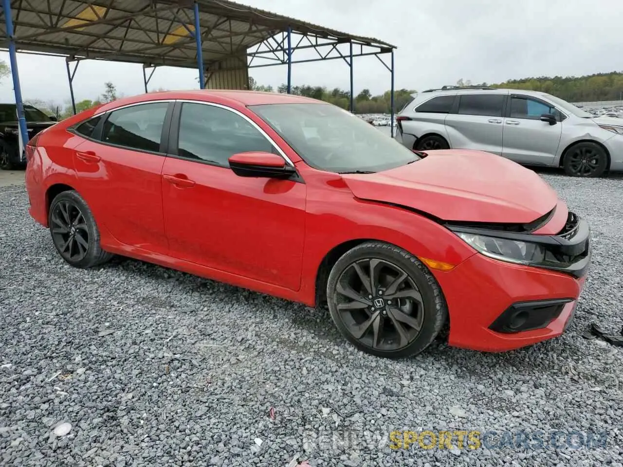 4 Photograph of a damaged car 2HGFC2F8XMH535088 HONDA CIVIC 2021