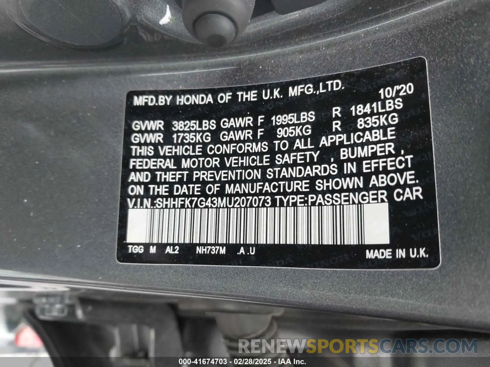 9 Photograph of a damaged car SHHFK7G43MU207073 HONDA CIVIC 2021