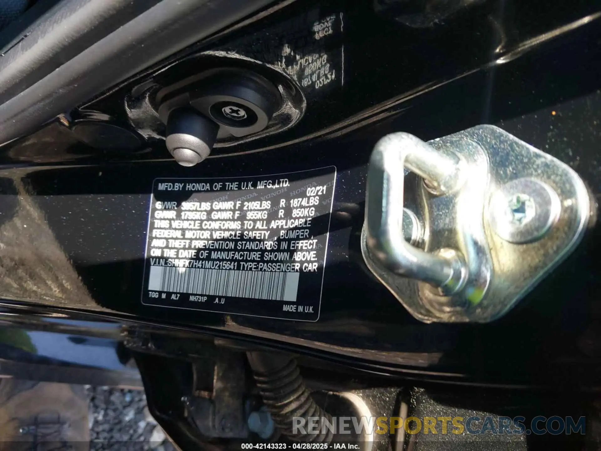 9 Photograph of a damaged car SHHFK7H41MU215641 HONDA CIVIC 2021