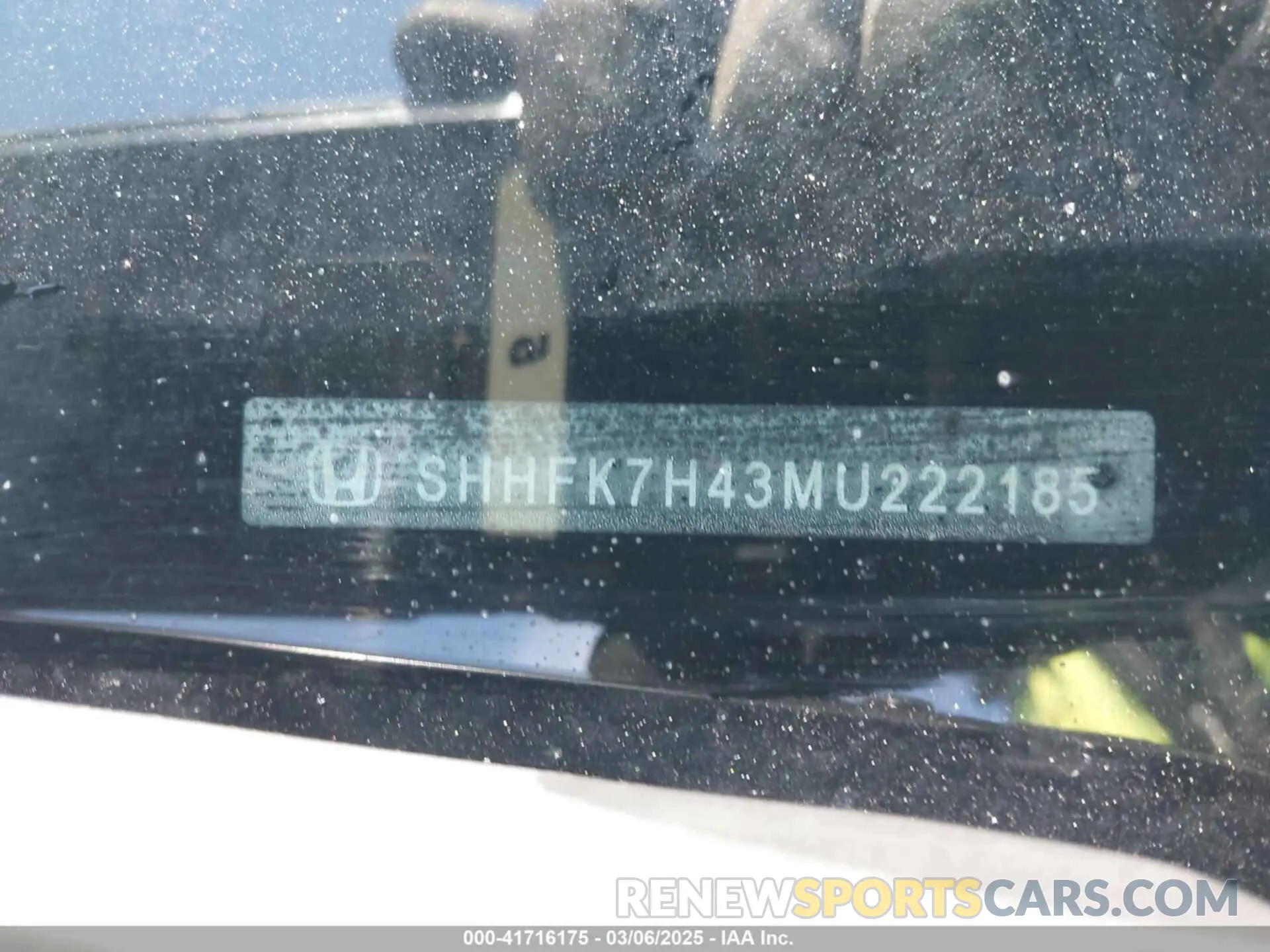 9 Photograph of a damaged car SHHFK7H43MU222185 HONDA CIVIC 2021