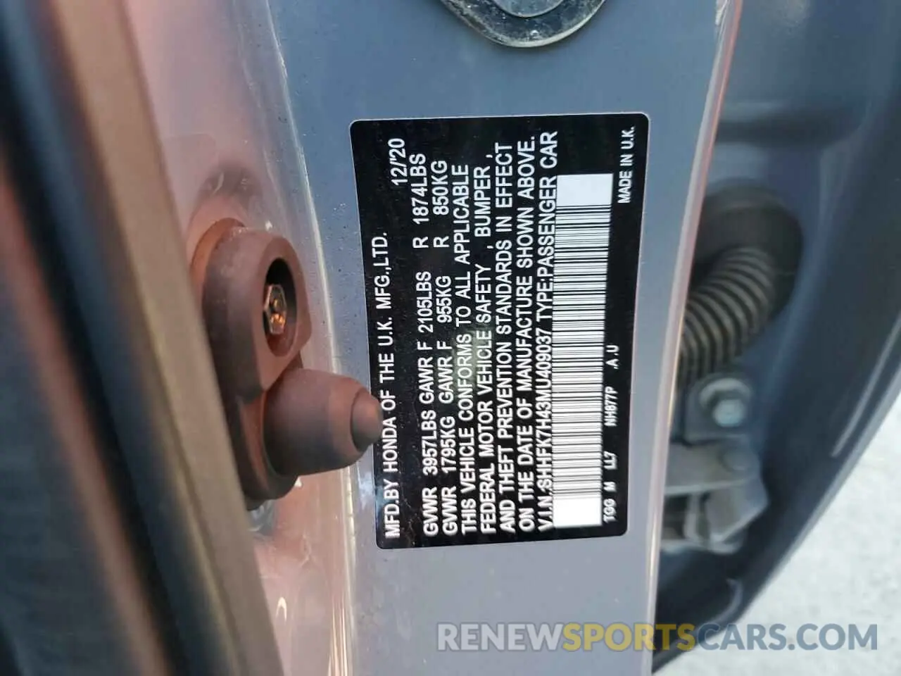 13 Photograph of a damaged car SHHFK7H43MU409037 HONDA CIVIC 2021