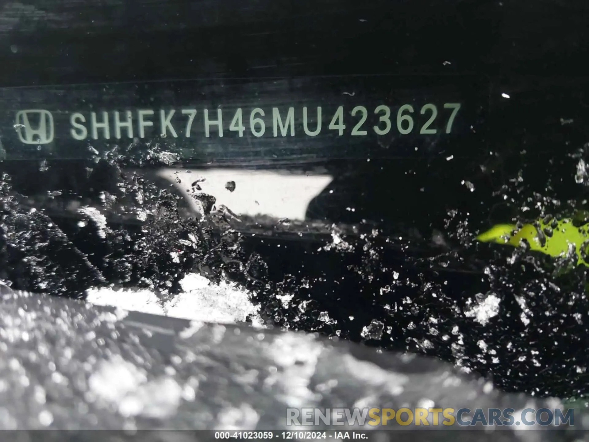 9 Photograph of a damaged car SHHFK7H46MU423627 HONDA CIVIC 2021