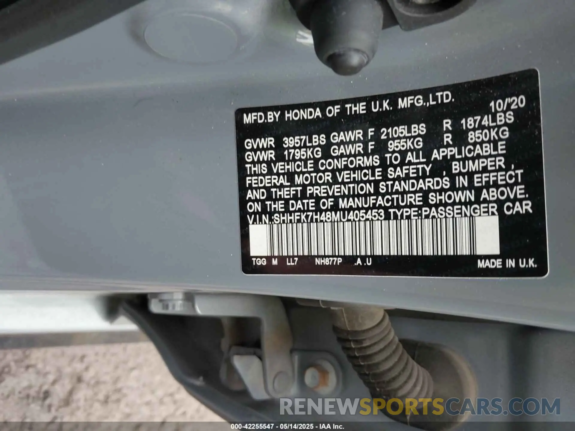 9 Photograph of a damaged car SHHFK7H48MU405453 HONDA CIVIC 2021