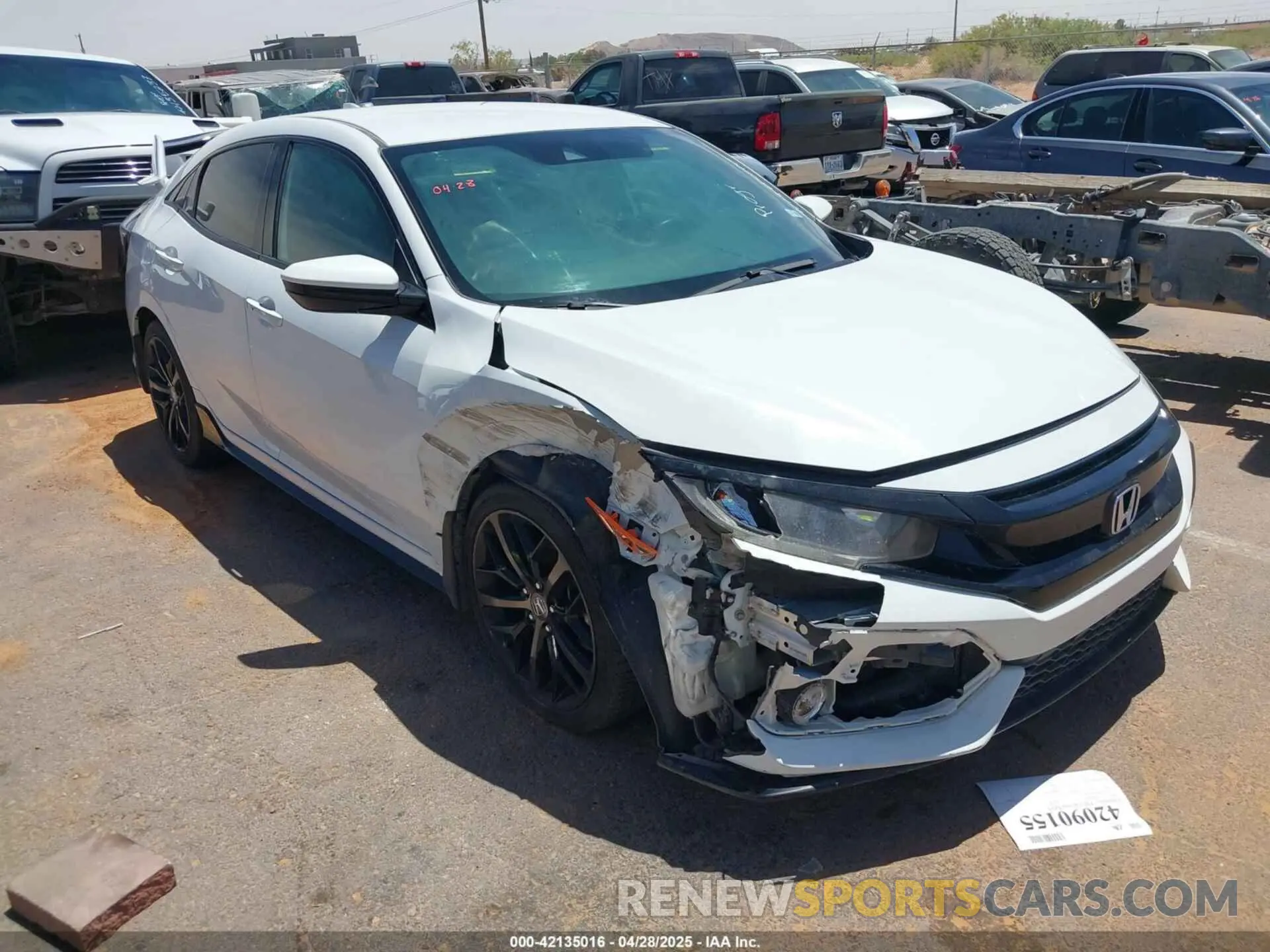 1 Photograph of a damaged car SHHFK7H48MU406389 HONDA CIVIC 2021