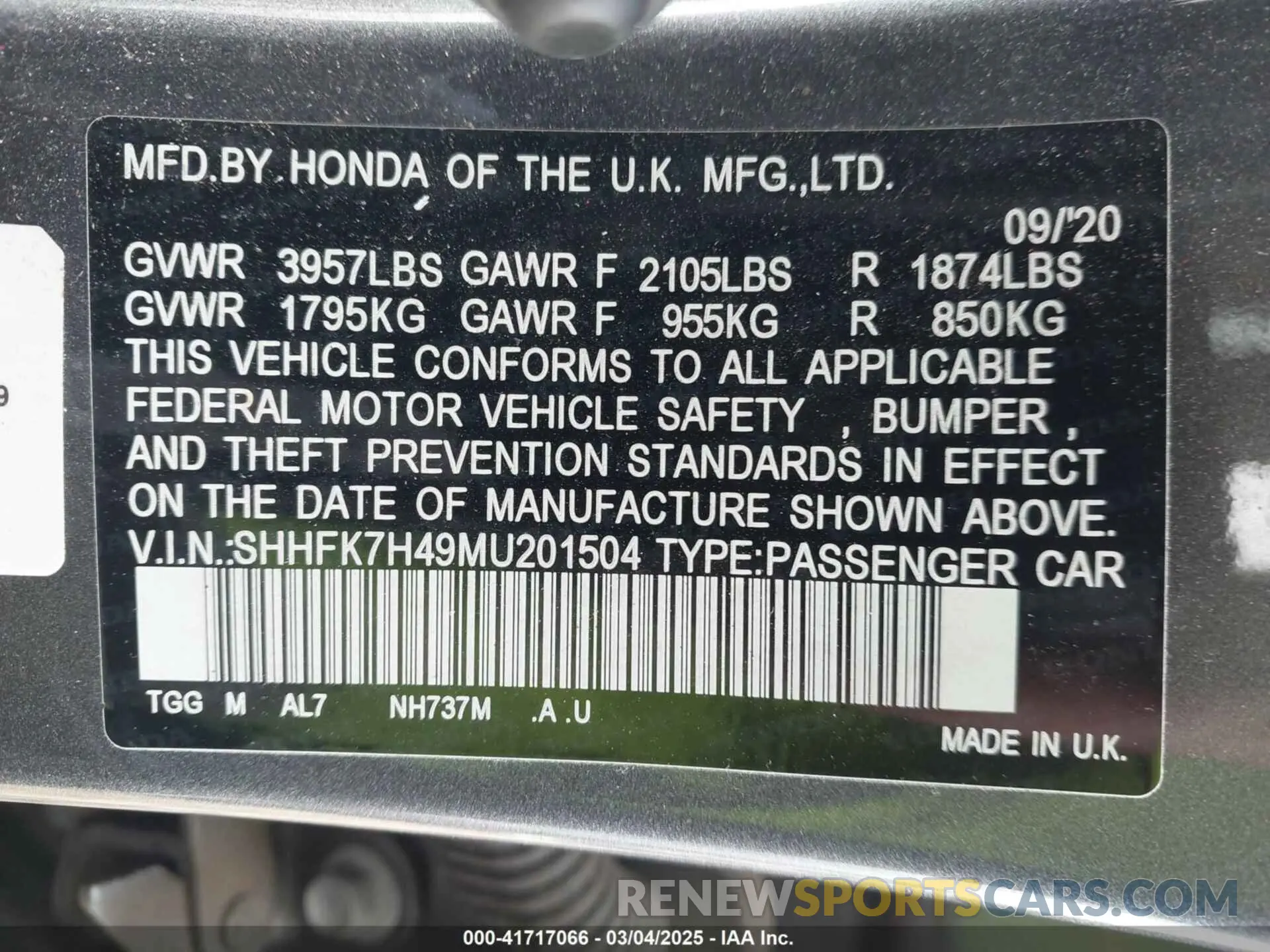 9 Photograph of a damaged car SHHFK7H49MU201504 HONDA CIVIC 2021