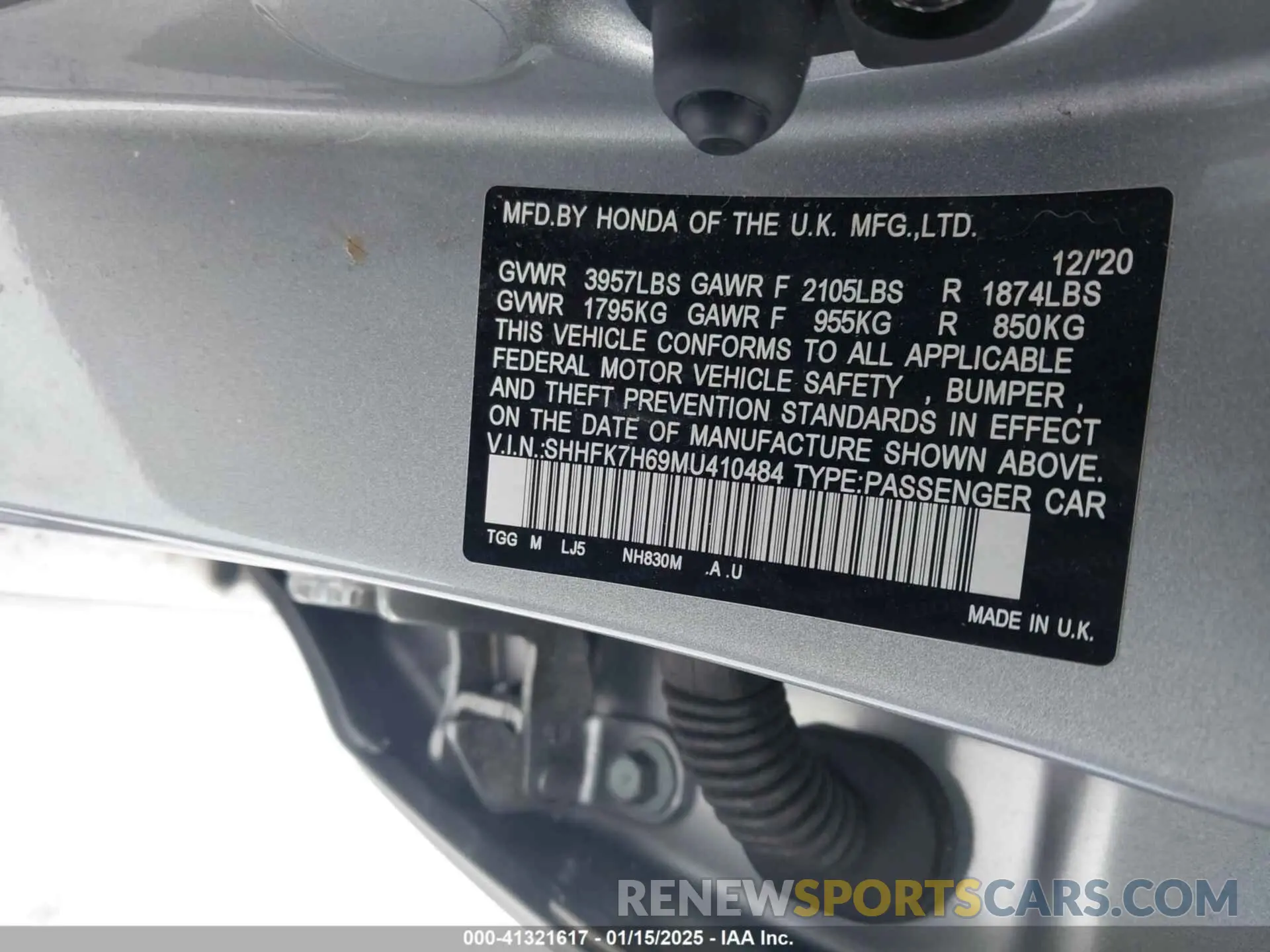 9 Photograph of a damaged car SHHFK7H69MU410484 HONDA CIVIC 2021
