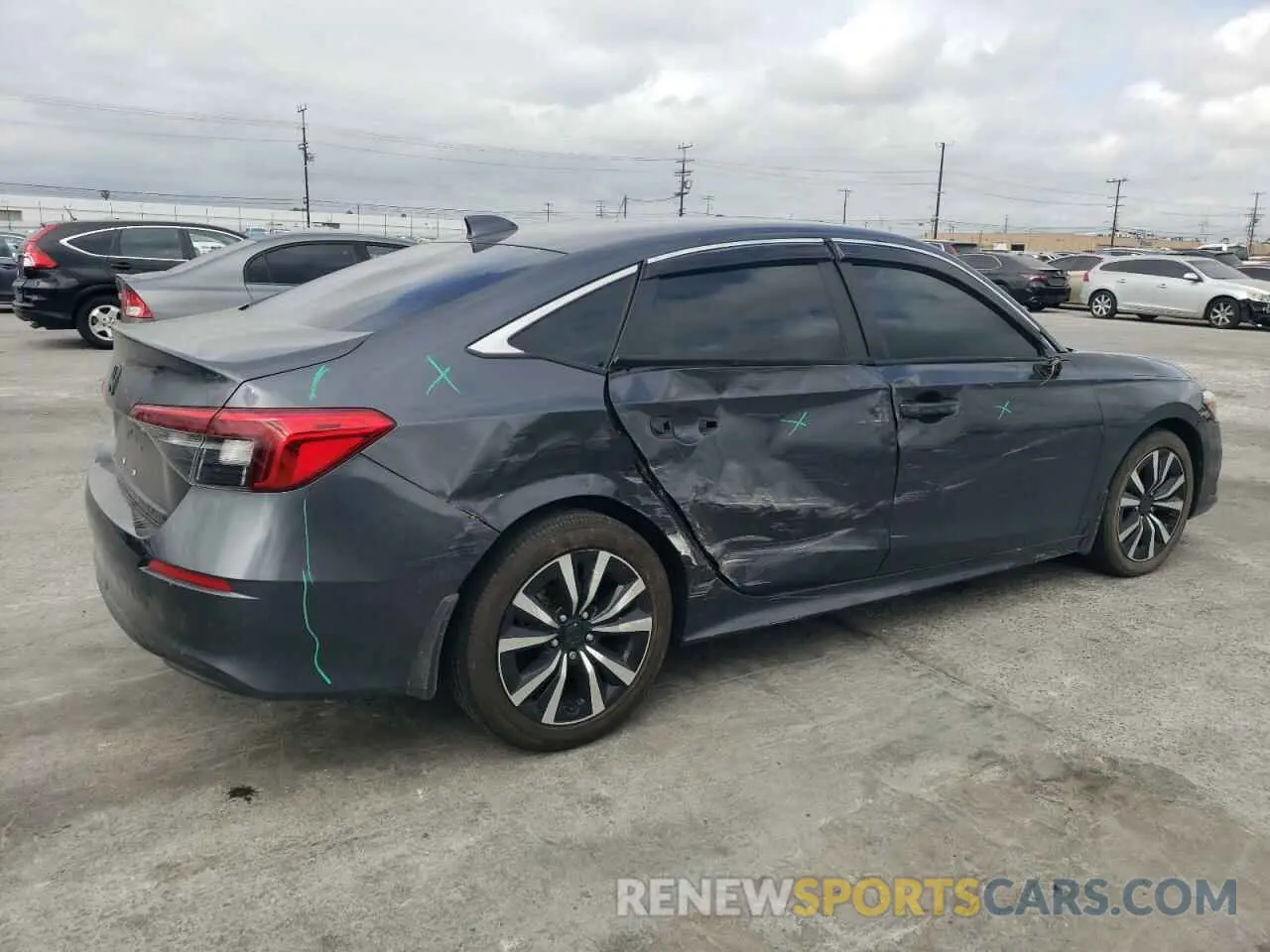 3 Photograph of a damaged car 2HGFE1F73NH328085 HONDA CIVIC 2022
