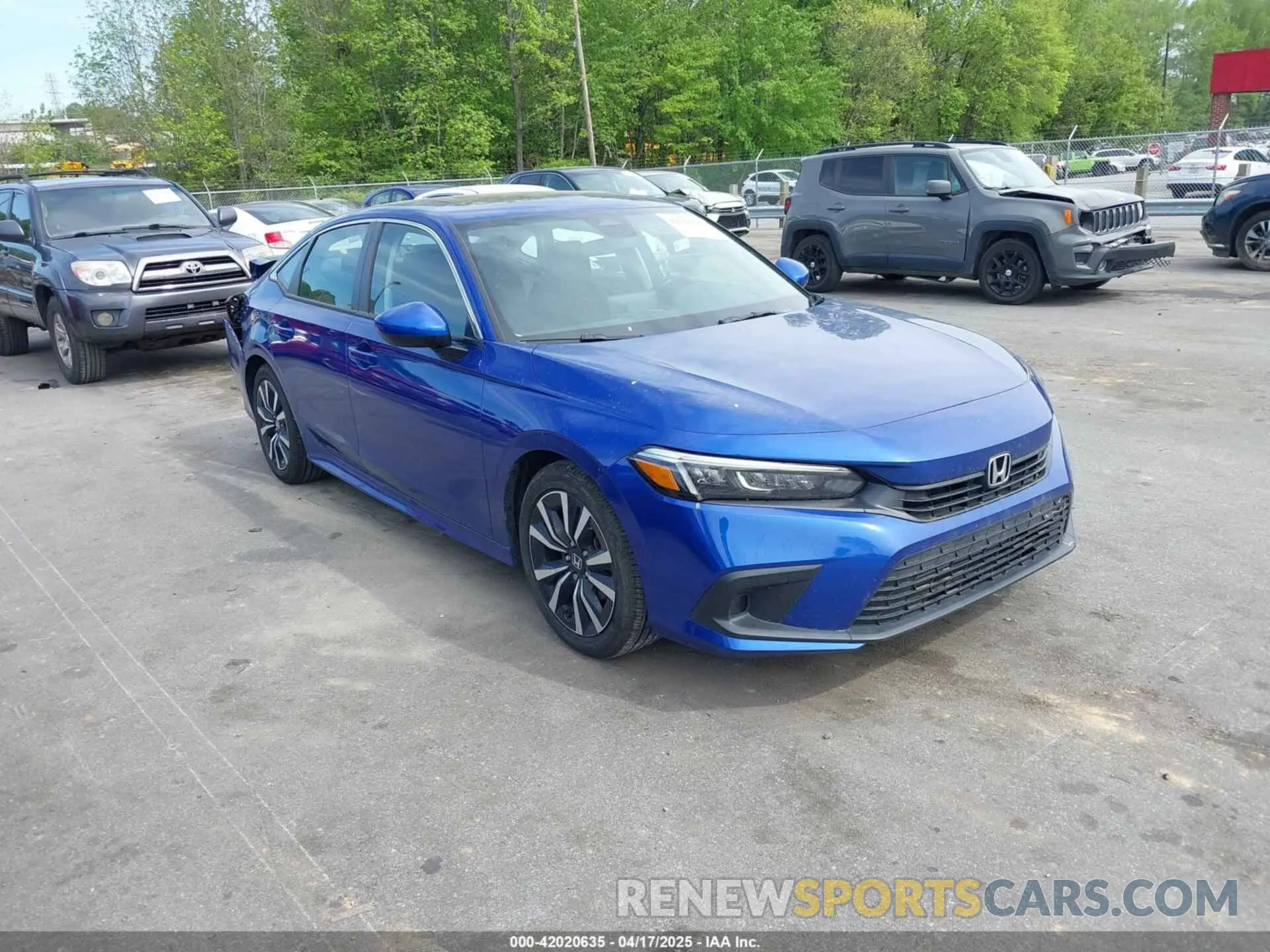 1 Photograph of a damaged car 2HGFE1F7XNH303376 HONDA CIVIC 2022