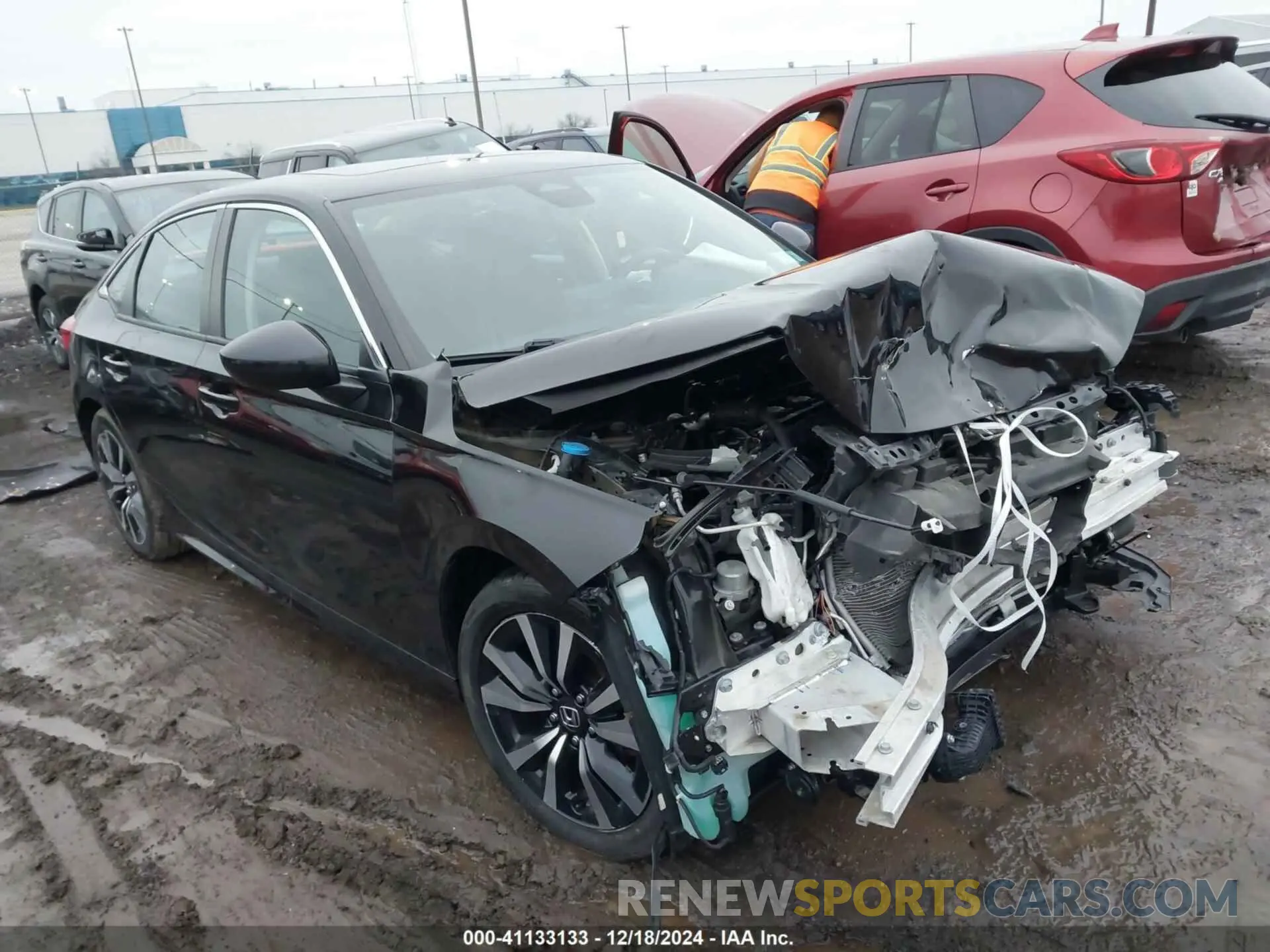 1 Photograph of a damaged car 2HGFE1F7XNH310456 HONDA CIVIC 2022