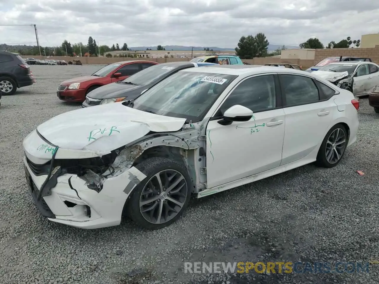 1 Photograph of a damaged car 2HGFE1F92NH301848 HONDA CIVIC 2022