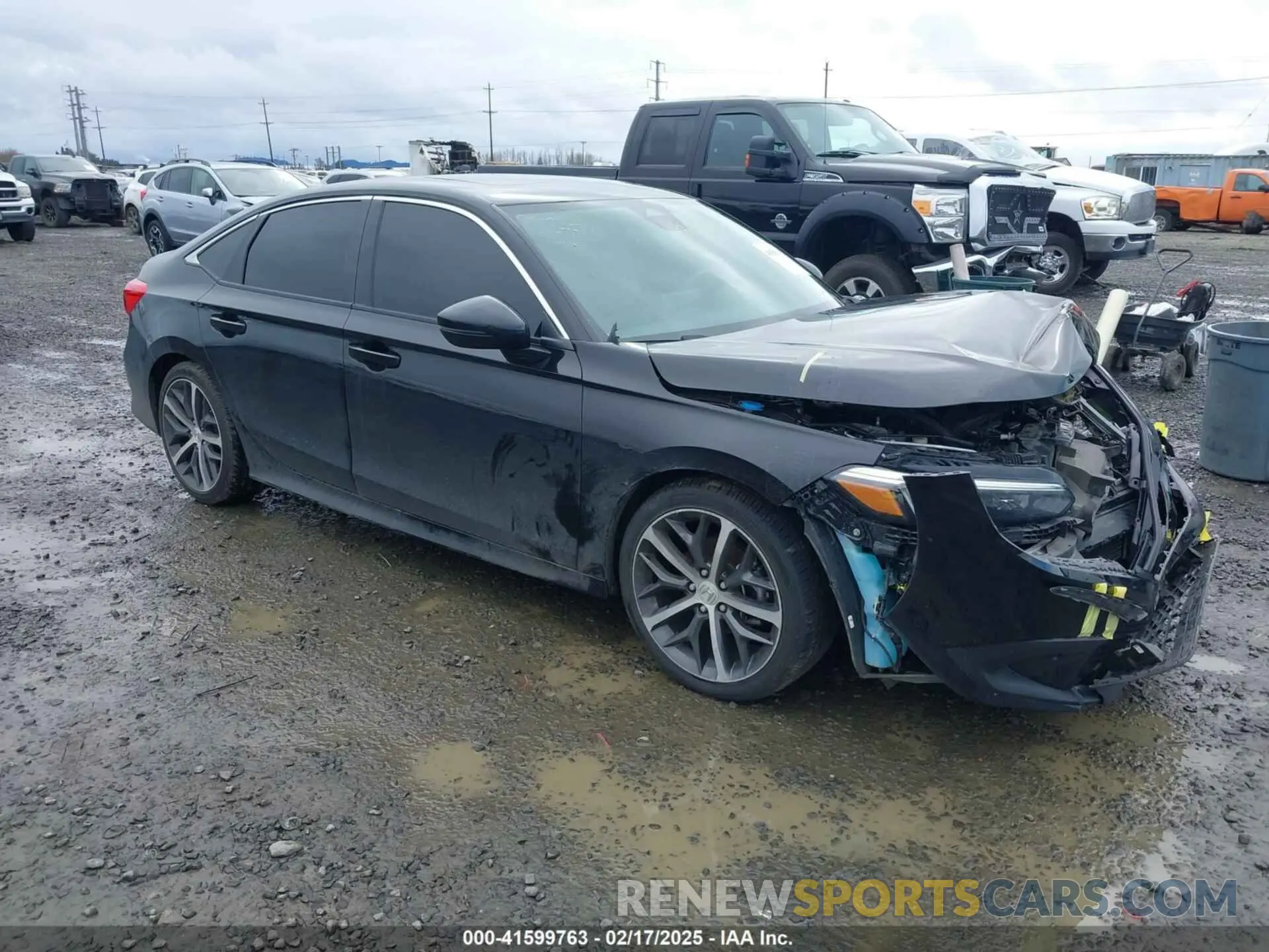 1 Photograph of a damaged car 2HGFE1F9XNH300236 HONDA CIVIC 2022