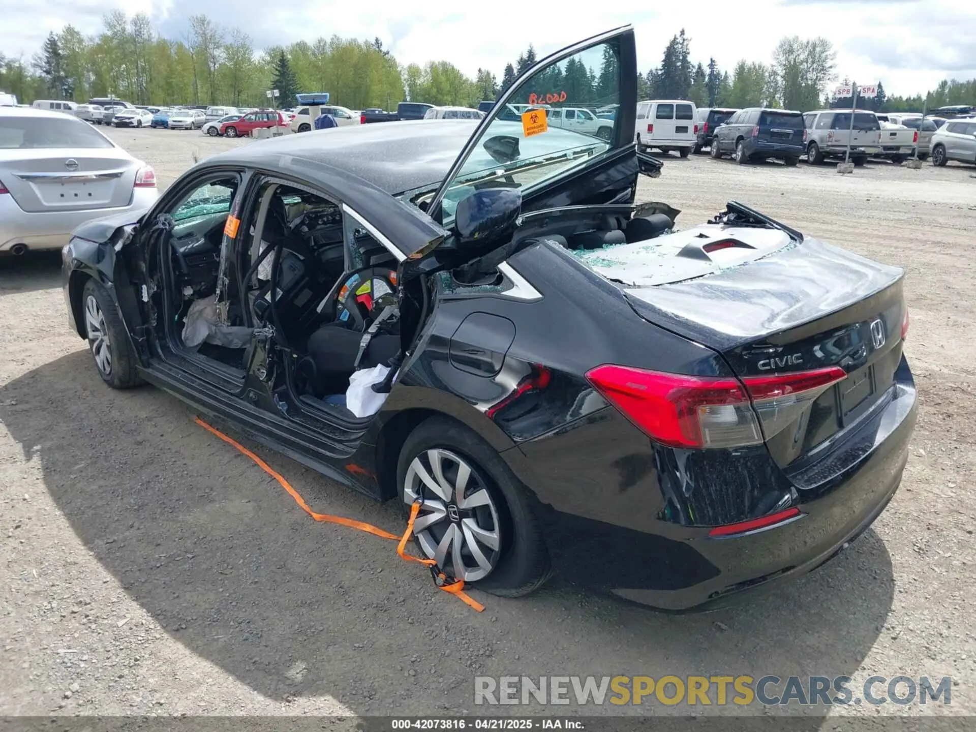 3 Photograph of a damaged car 2HGFE2F21NH548383 HONDA CIVIC 2022