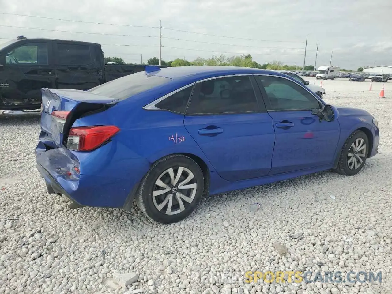 3 Photograph of a damaged car 2HGFE2F21NH569332 HONDA CIVIC 2022