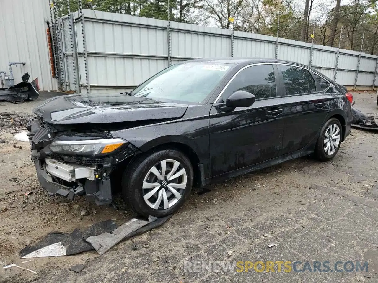 1 Photograph of a damaged car 2HGFE2F23NH531522 HONDA CIVIC 2022