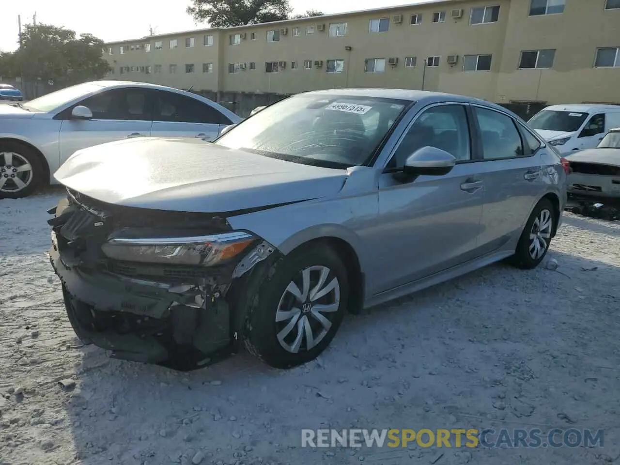 1 Photograph of a damaged car 2HGFE2F26NH517100 HONDA CIVIC 2022