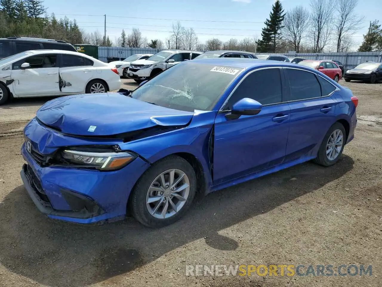 1 Photograph of a damaged car 2HGFE2F38NH129438 HONDA CIVIC 2022