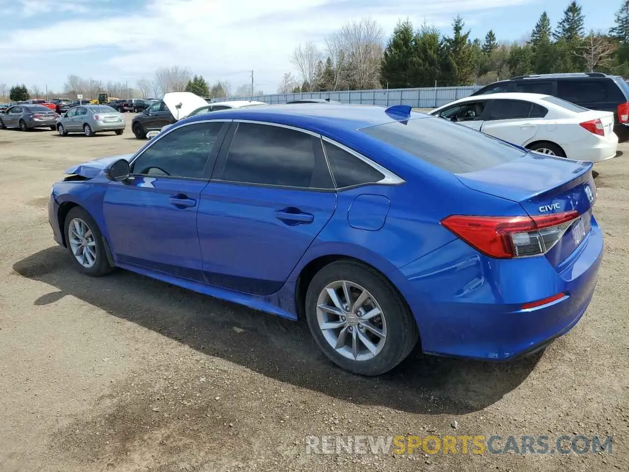 2 Photograph of a damaged car 2HGFE2F38NH129438 HONDA CIVIC 2022