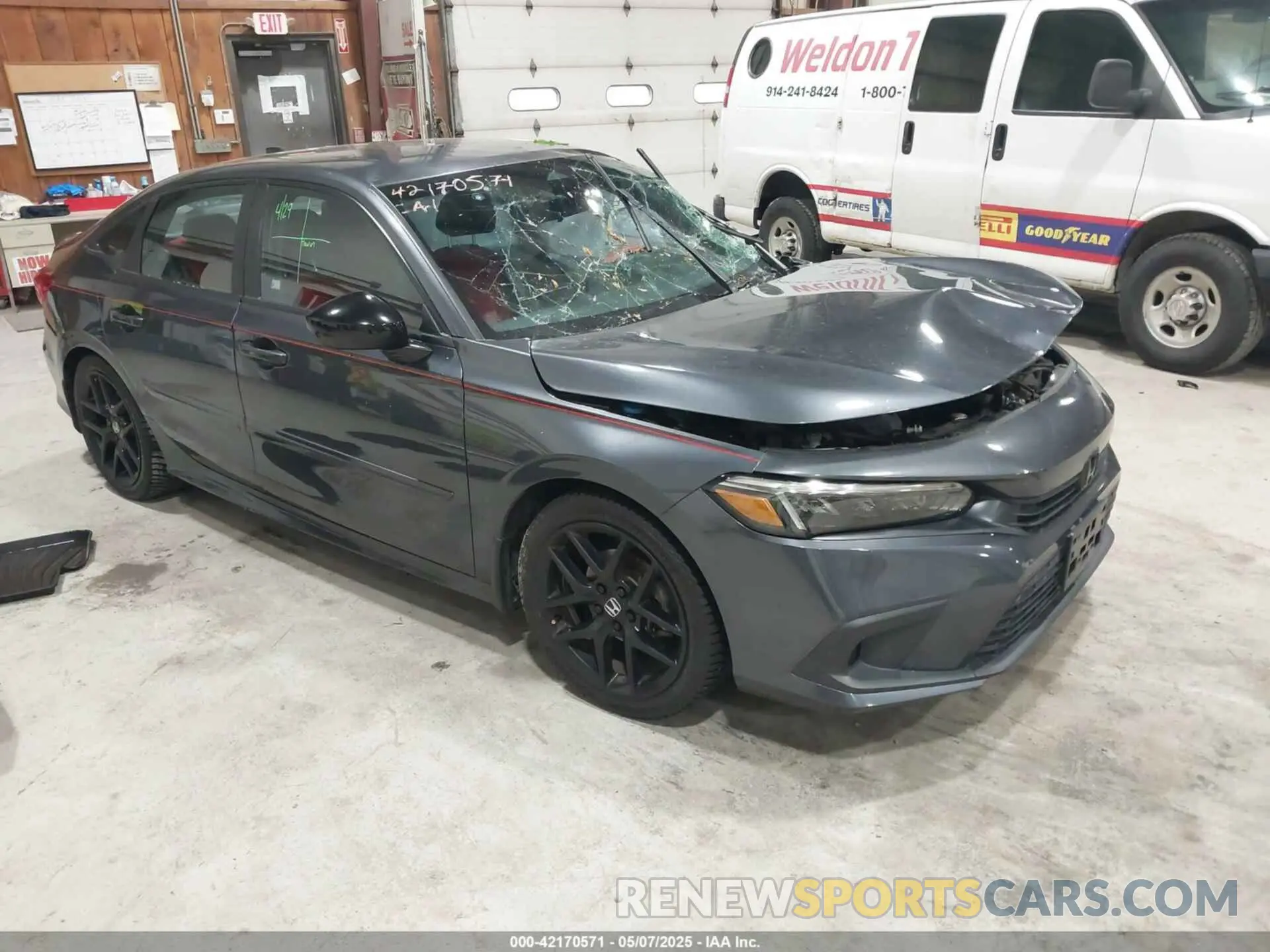 1 Photograph of a damaged car 2HGFE2F50NH517474 HONDA CIVIC 2022