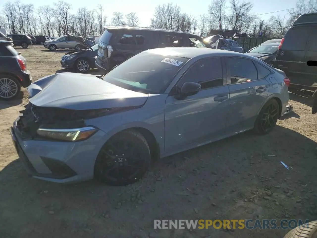 1 Photograph of a damaged car 2HGFE2F50NH553150 HONDA CIVIC 2022