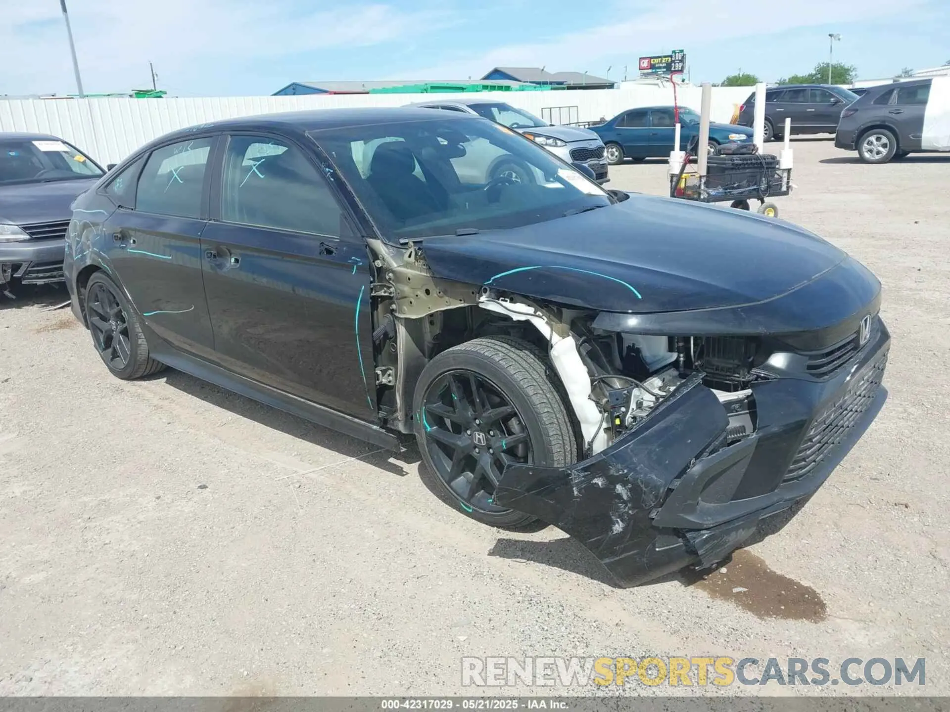 1 Photograph of a damaged car 2HGFE2F50NH587363 HONDA CIVIC 2022