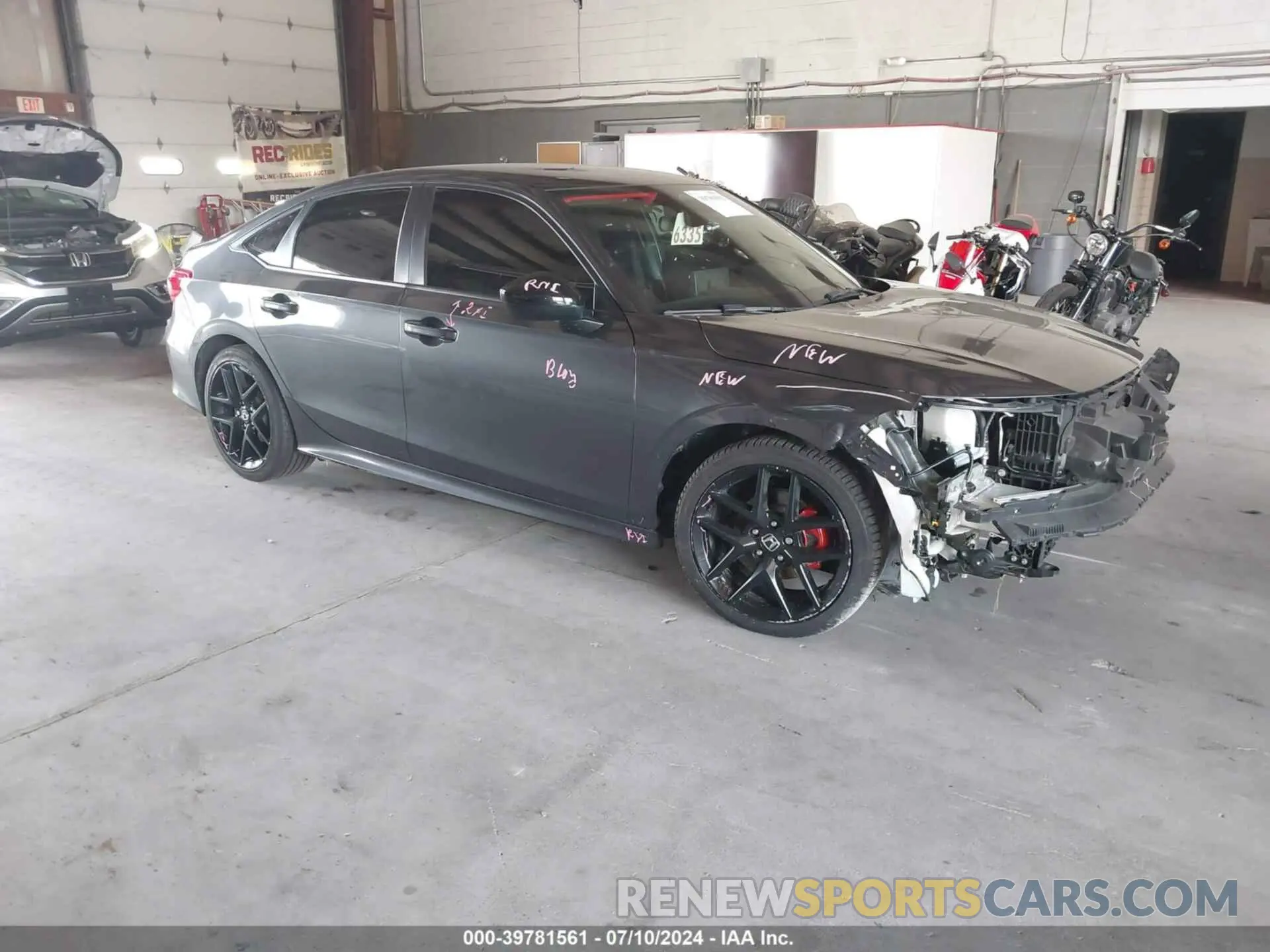 1 Photograph of a damaged car 2HGFE2F51NH570927 HONDA CIVIC 2022
