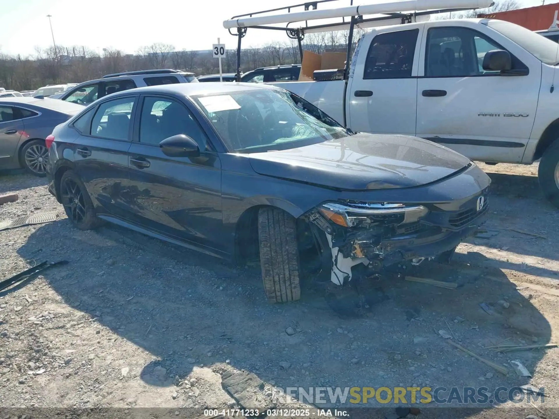 1 Photograph of a damaged car 2HGFE2F51NH605868 HONDA CIVIC 2022