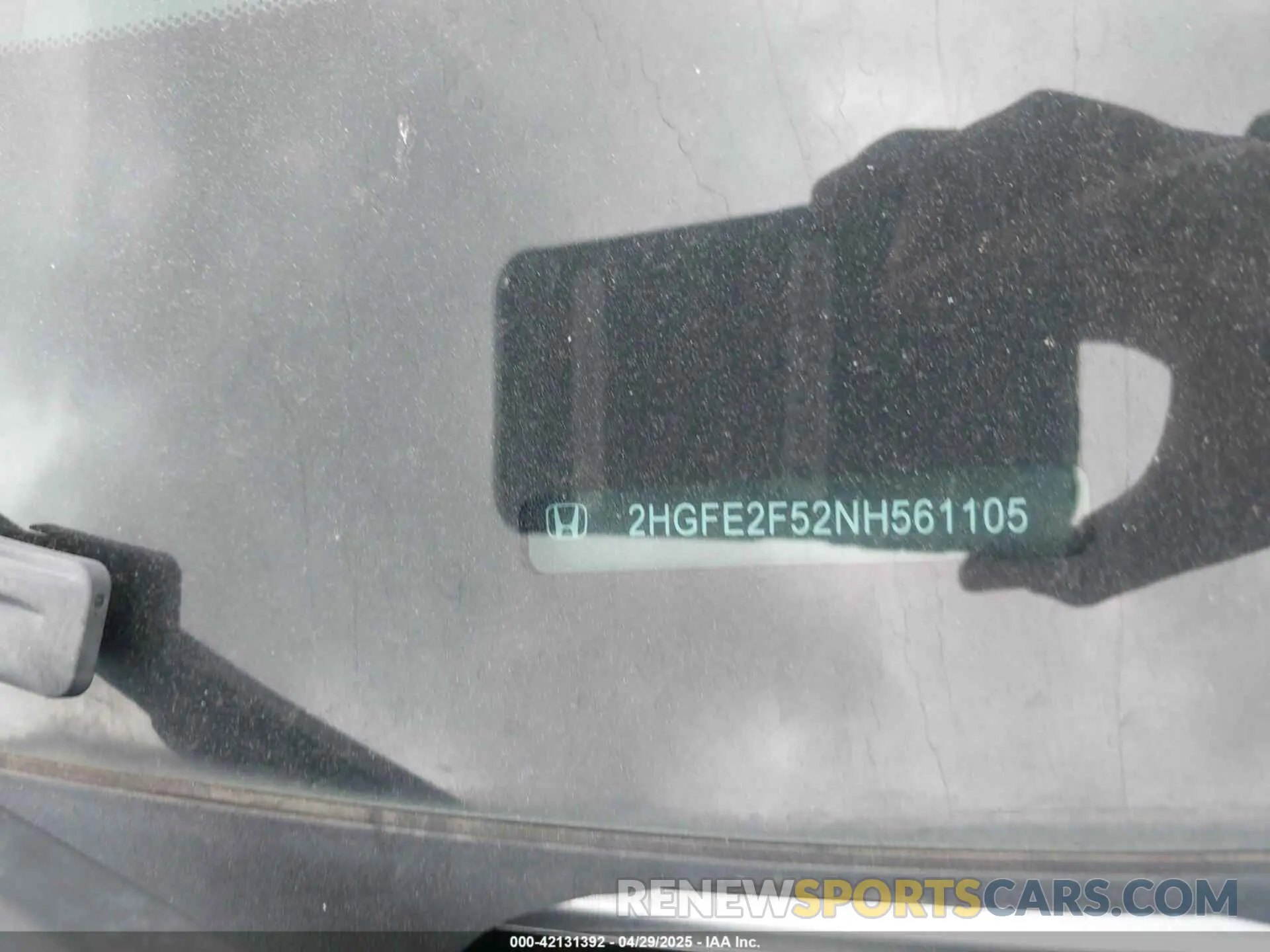 9 Photograph of a damaged car 2HGFE2F52NH561105 HONDA CIVIC 2022