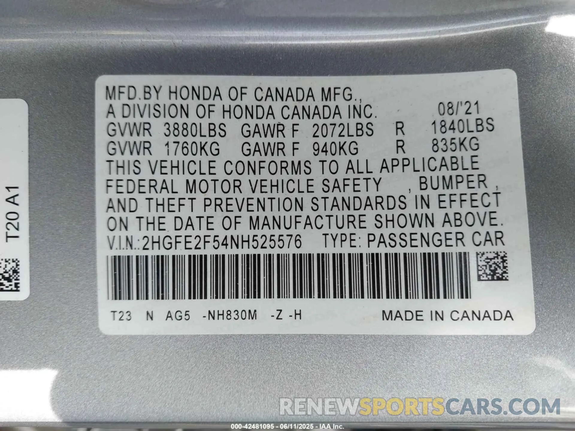 9 Photograph of a damaged car 2HGFE2F54NH525576 HONDA CIVIC 2022